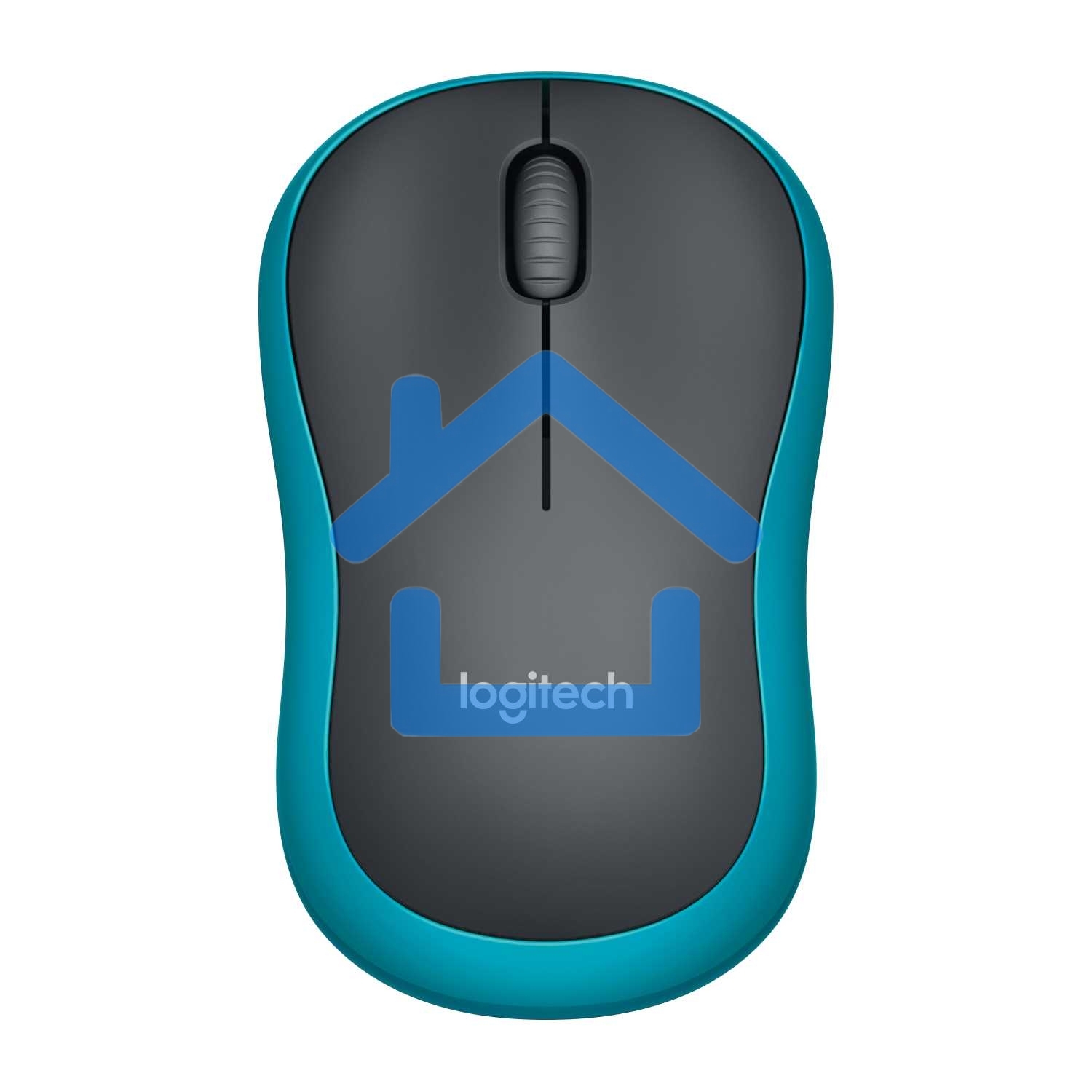 Мышь беспроводная Logitech M185 синий, 1000 dpi, радиоканал, USB, кнопки - 3