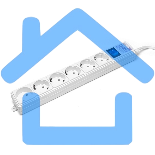 Сетевой фильтр Power Cube 1,9 м 6 розеток (белый) 16B/3,5кВт