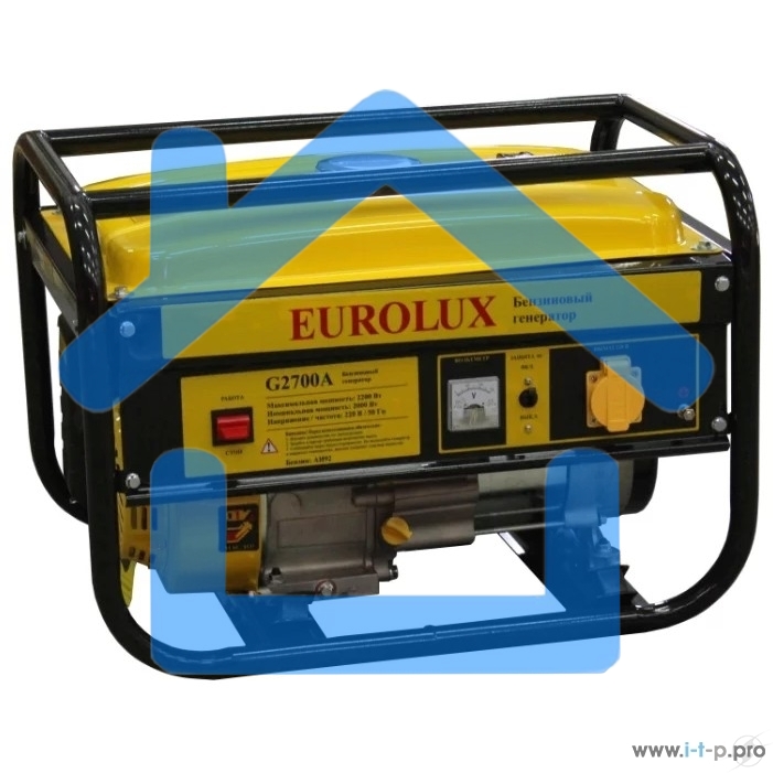 Электрогенератор бензиновый Eurolux G2700A, 2.2 кВт, 76 дБ, 35 кг