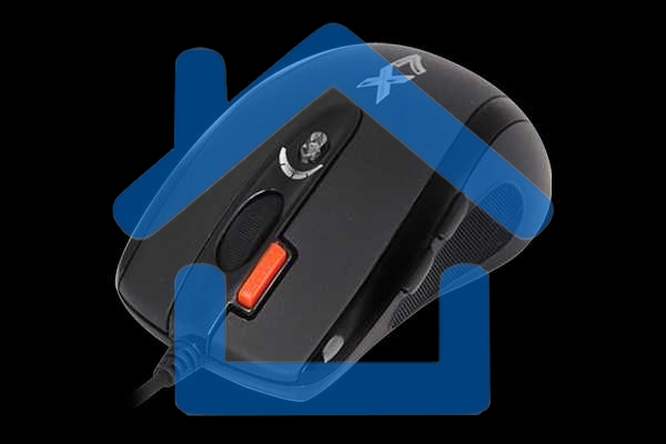 Мышь проводная A4Tech XL-750BK черный, 3600 dpi, USB, кнопки - 7