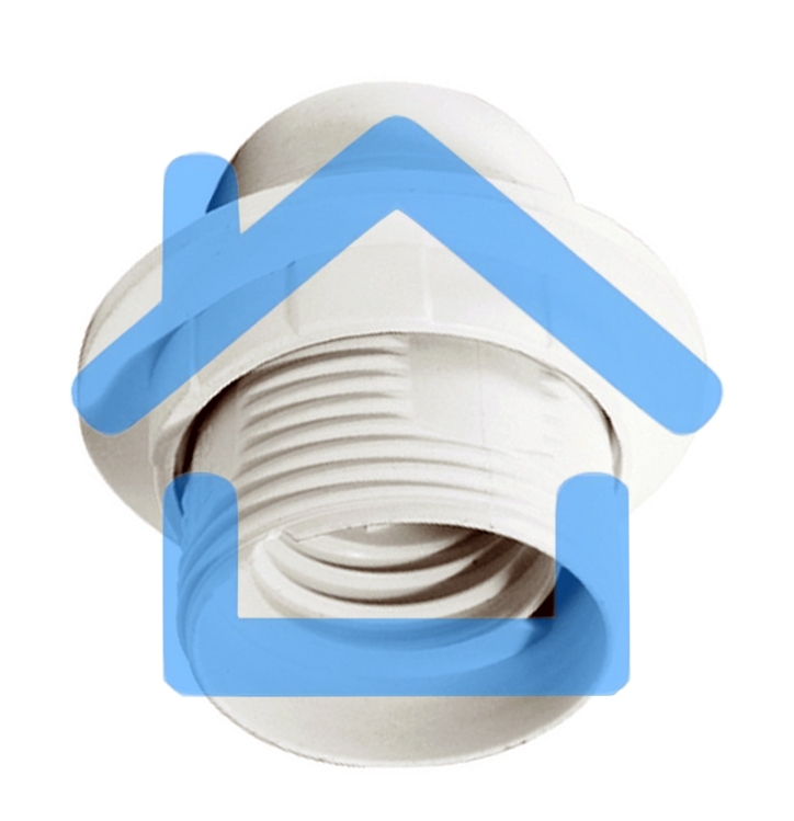 Патрон пластик с кольцом, Е27, белый, стикер на изделии, Iek EPP11-04-01-K01 Ппл27-04-К12