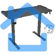 Стол Cactus CS-ED-GBK столешница МДФ карбон, каркас черный