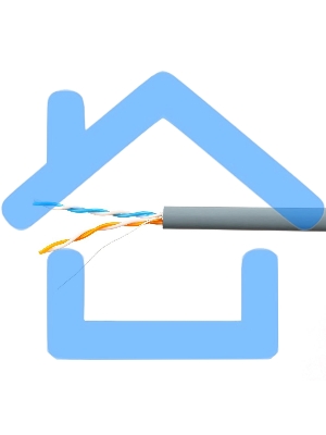 Кабель SkyNet Standart UTP indoor 2x2x0,48, медный, FLUKE TEST, кат.5e, однож., 100 м, box, серый