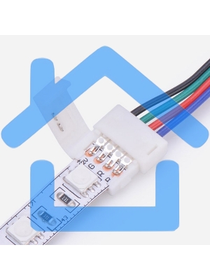 Коннектор питания (1 разъем) для RGB светодиодных лент шириной 10 мм LAMPER