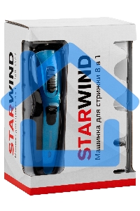 Машинка для стрижки Starwind SHC 4379 синий/черный 3Вт (насадок в компл:8шт)