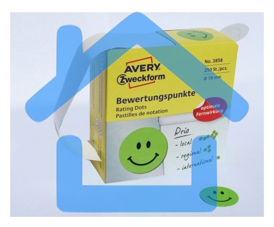 Этикетки Avery Zweckform 3858 250шт на листе диаметр 19мм/70г/м2/зеленый самоклей. универсальная (упак.:1рул)