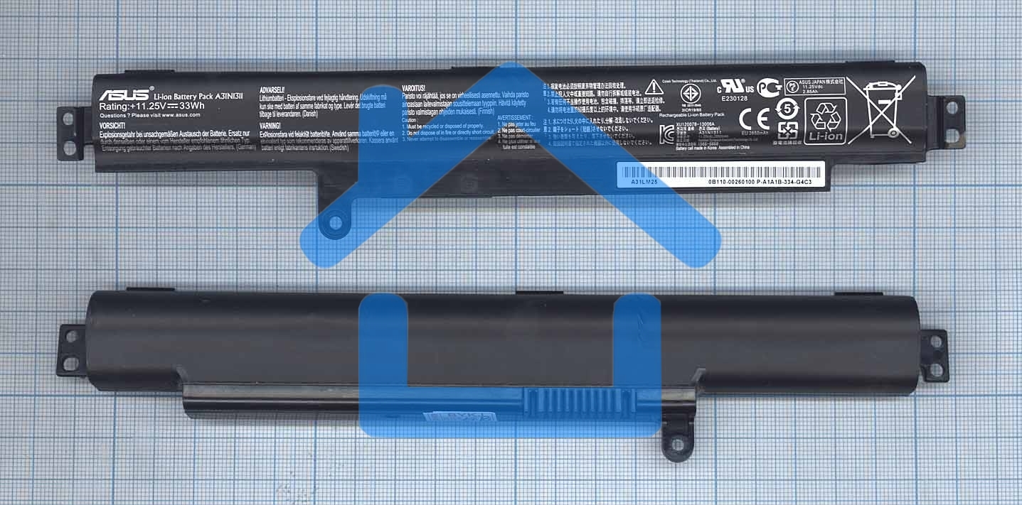 Аккумуляторная батарея для ноутбука Asus VivoBook F102BA X102BA33Wh черный Orig