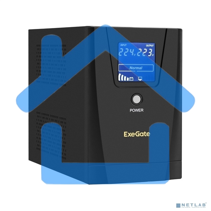 Источник бесперебойного питания ExeGate SpecialPro Smart LLB-1200.LCD.AVR.2SH.3C13.USB 1200VA/750W, LCD, AVR, 2*Schuko+3*C13, USB, съемн.кабель, металлический корпус, черный