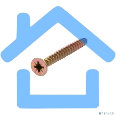 Саморез универсальный KRANZ 5х50, желтый цинк, короб (100 шт./уп.)