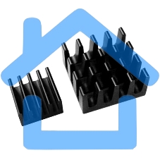 Набор радиаторов ACD черный Aluminum Heat Sink set (14*14*7mm + 9*9*5mm) RA027 for Raspberry Pi 3