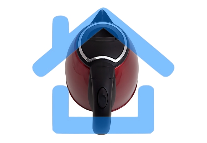 Чайник Centek CT-1068 RED (красный) металл 2л, 2000W, хромированная вставка на крышке