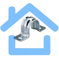 Скоба СМД 21-22 Rexant, двухлапковая для металлорукава, ø18 мм, 100 шт./уп.