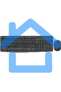 Комплект клавиатура + мышь Logitech MK235 клав:черный мышь:черный USB беспроводная