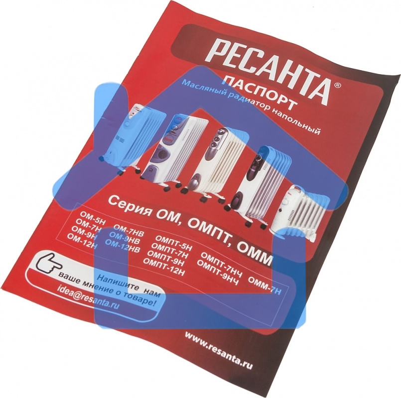 Обогреватель масляный Ресанта ОМ-7НВ (7секций) белый, 1900 Вт, 19 м2, термостат 67/3/10